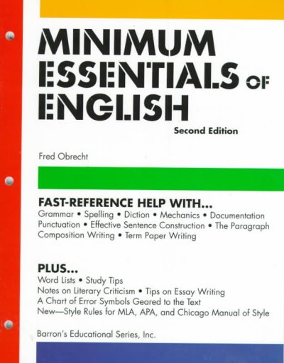 Minimum essentials of English / Fred Obrecht.