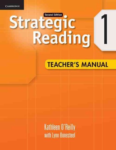 Strategic reading. 1, Teacher's manual.