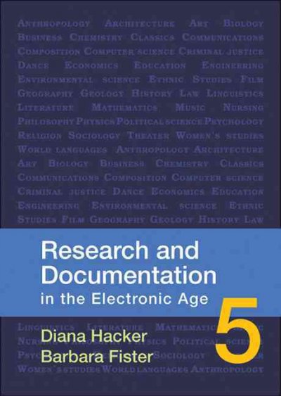 Research and documentation in the electronic age.