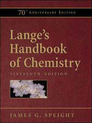 Lange's handbook of chemistry.