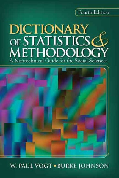 Dictionary of statistics & methodology : a nontechnical guide for the social sciences.