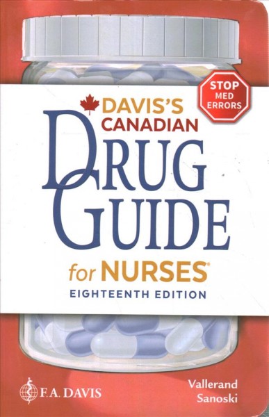 Davis's drug guide for nurses / April Hazard Vallerand, Cynthia A. Sanoski.
