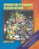 Introduction to behavioral research methods  Cover Image