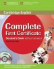 Complete first certificate student's book with answers  Cover Image