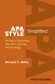 APA style simplified writing in psychology, education, nursing, and sociology. Cover Image