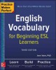 English vocabulary for beginning ESL learners. Cover Image